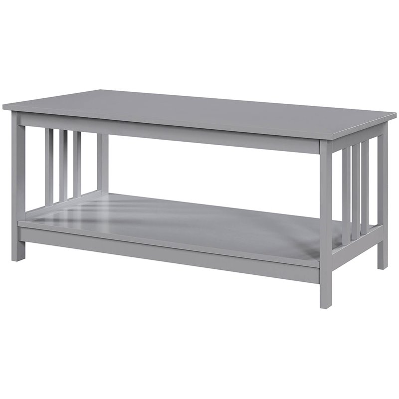 Pemberly Row Modern / Contemporary Coffee Table in Gray Wood Finish