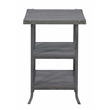 Pemberly Row Modern Three-Tier End Table in Gray Wood Finish