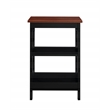 Pemberley Row Wood Cherry and Black End Table Octagonal 15.75