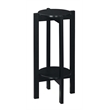 Pemberly Row Contemporary Deluxe Plant Stand in Black Wood Finish