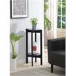 Pemberly Row Contemporary Deluxe Plant Stand in Black Wood Finish