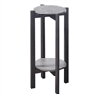Pemberly Row Contemporary Deluxe Plant Stand in Gray Wood Finish