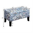 Pemberly Row Modern / Contemporary Storage Ottoman in Blue Fabric