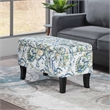 Pemberly Row Modern / Contemporary Storage Ottoman in Blue Fabric