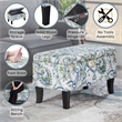 Pemberly Row Modern / Contemporary Storage Ottoman in Blue Fabric