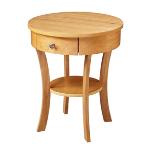 Pemberly Row Modern / Contemporary End Table in Vanilla Wood Finish