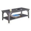 Pemberly Row Modern / Contemporary Coffee Table in Gray Wood Finish