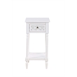 Pemberly Row Modern / Contemporary Deluxe Accent Table in White Wood