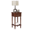 Pemberly Row Contemporary Accent Table in Mahogany Wood Finish