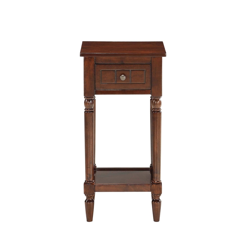 Pemberly Row Contemporary Accent Table in Mahogany Wood Finish