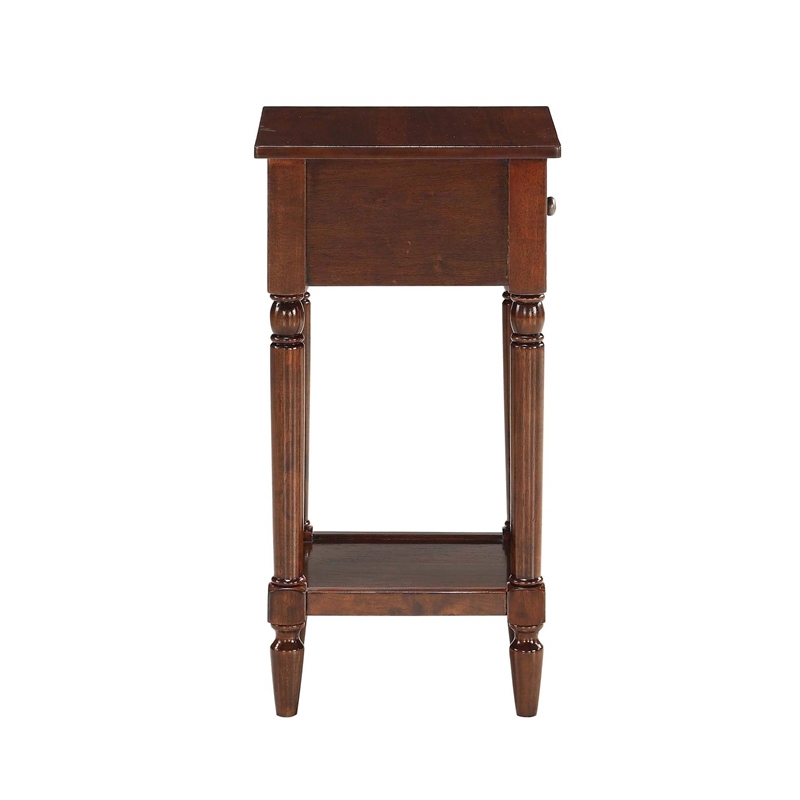Pemberly Row Contemporary Accent Table in Mahogany Wood Finish
