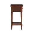 Pemberly Row Contemporary Accent Table in Mahogany Wood Finish