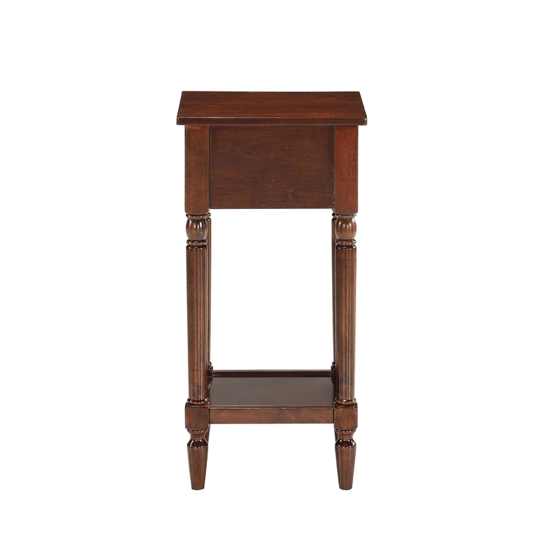 Pemberly Row Contemporary Accent Table in Mahogany Wood Finish