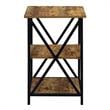 Pemberly Row Modern Three-Tier End Table in Walnut Wood Finish