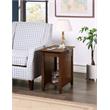Pemberly Row End Table with Charging Station Espresso Wood Finish