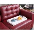 Pemberly Row Modern / Contemporary Serving Tray in White Wood Finish