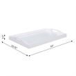 Pemberly Row Modern / Contemporary Serving Tray in White Wood Finish