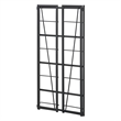Pemberly Row Folding Four-Tier Bookshelf in Black Wood Finish