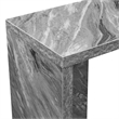 Pemberly Row Contemporary C End Table in Gray Faux Marble Wood