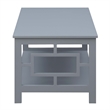 Pemberly Row Modern Coffee Table with Shelf in Gray Wood Finish