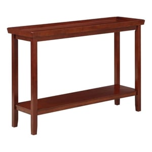 Pemberley Row Rubberwood Mahogany Console Table Rectangular 48&quot x 15&quot x 34&quot Unassembled