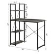 Pemberly Row Modern Office Workstation with Shelves in Gray Wood