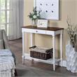 Pemberly Row One-Drawer Hall Table with Shelf in White Wood Finish