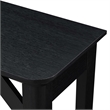Pemberly Row Modern Hall Table with Shelf in Black Wood Finish