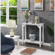 Pemberly Row Modern Hall Table with Shelf in White Wood Finish