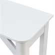 Pemberly Row Modern Hall Table with Shelf in White Wood Finish