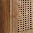 Pemberly Row Two-Door Cabinet with Shelf in Caramel Wood Frame Finish
