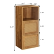 Pemberly Row Two-Door Cabinet with Shelf in Caramel Wood Frame Finish