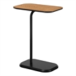 Pemberly Row C End Table in Black Wood Finish with Walnut Top