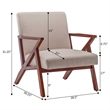 Pemberly Row Modern / Contemporary Accent Chair Beige Fabric