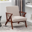 Pemberly Row Modern / Contemporary Accent Chair Beige Fabric