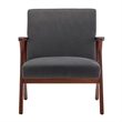 Pemberly Row Modern / Contemporary Accent Chair in Gray Fabric