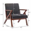 Pemberly Row Modern / Contemporary Accent Chair in Gray Fabric