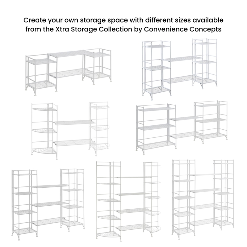 Pemberly Row Shelf Metal Extension Set of Two in White Finish