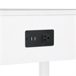 Pemberly Row End Table with Charging Station in White Wood Finish
