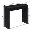 Pemberly Row Modern / Contemporary Wood Entryway Hall Table in Black