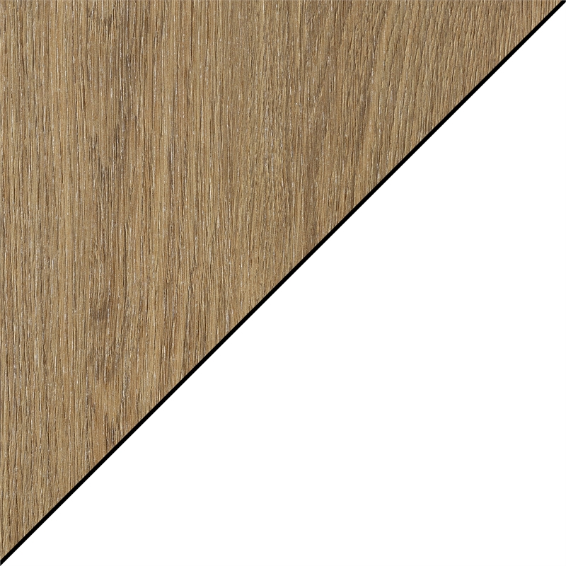 Pemberly Row Console Table with Shelf in White Wood with Driftwood Top