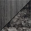Pemberly Row Serving Bar in Faux Black Marble and Weathered Gray Wood Finish
