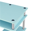Pemberly Row No Tools Student Desk with Shelves in Seafoam Green Wood Finish