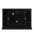 Pemberley Row Solid Pine Black TV Stand Rectangular Tempered Glass 52