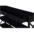 Pemberly Row Two-Drawer 60-inch Console Table with Shelves in Black Wood Finish