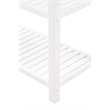 Pemberly Row 3-Tier Butcher Block Kitchen Prep Island with Drawer- White Wood