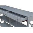 Pemberly Row Two-Drawer 60-inch Console Table with Shelves in Gray Wood Finish