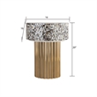 Pemberley Row Stainless Steel Gold End Table Round Modern 16