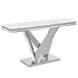 Pemberly Row Modern Gold Rectangle Faux Marble Console Table