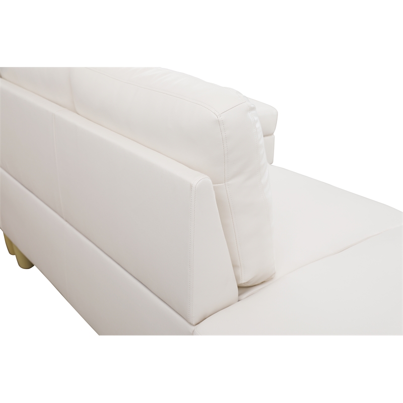 Pemberly Row Modern / Contemporay Sectional Sofa Cream White
